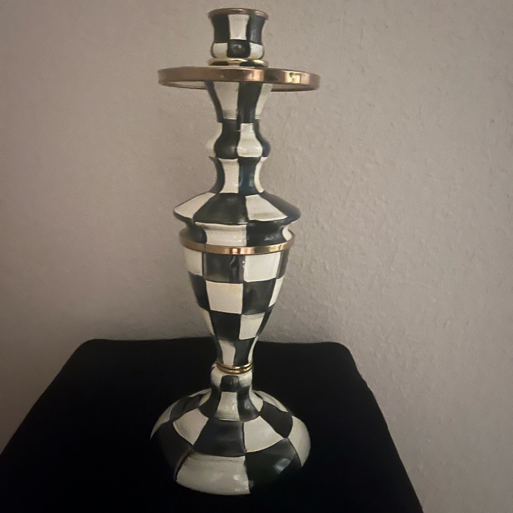 Mackenzie-Childs Medium Courtly Check Candlestick